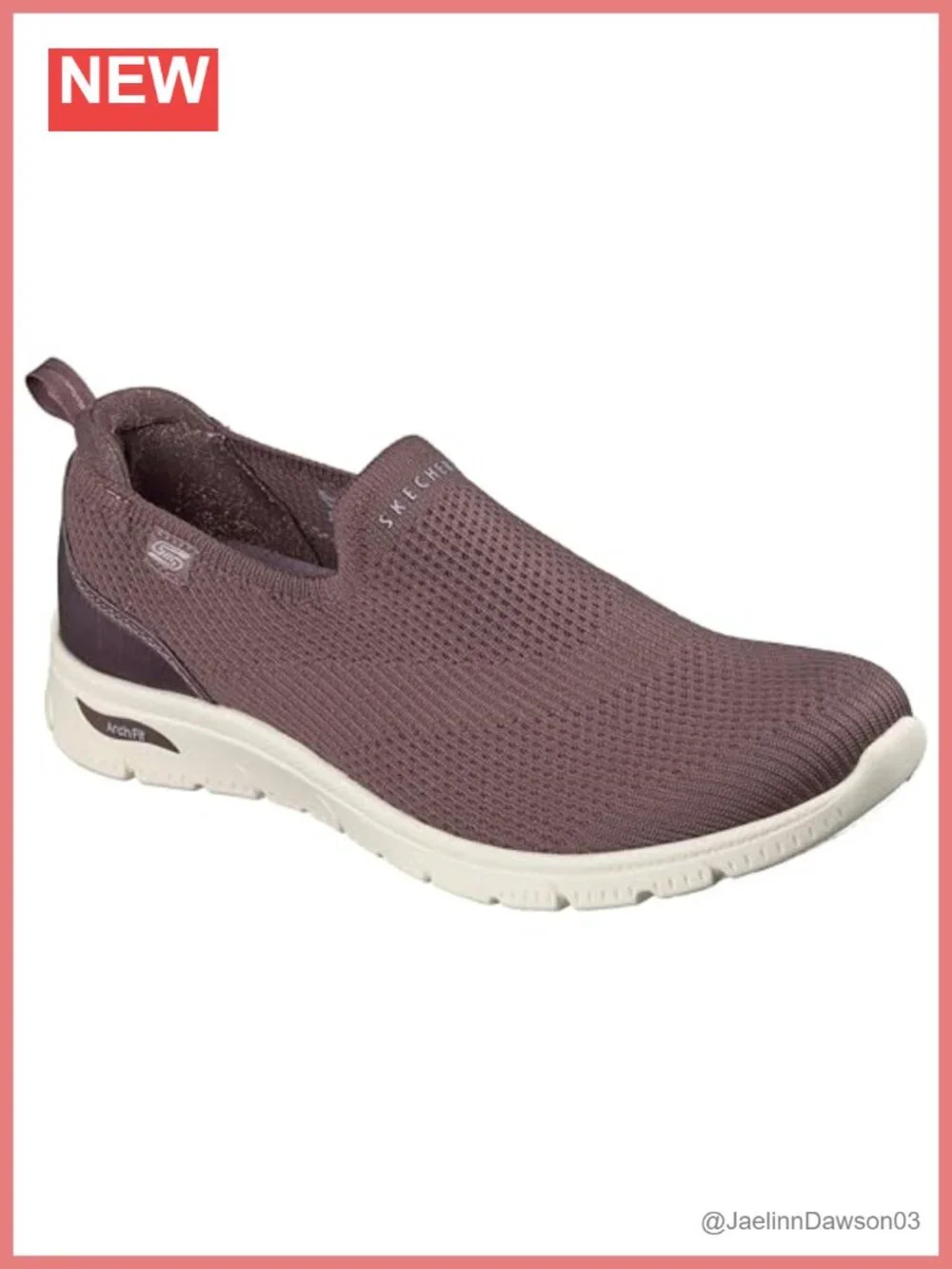 Women's Arch Fit Slip-On Walking Shoes - 4-Way Stretch Knit, Machine Washable